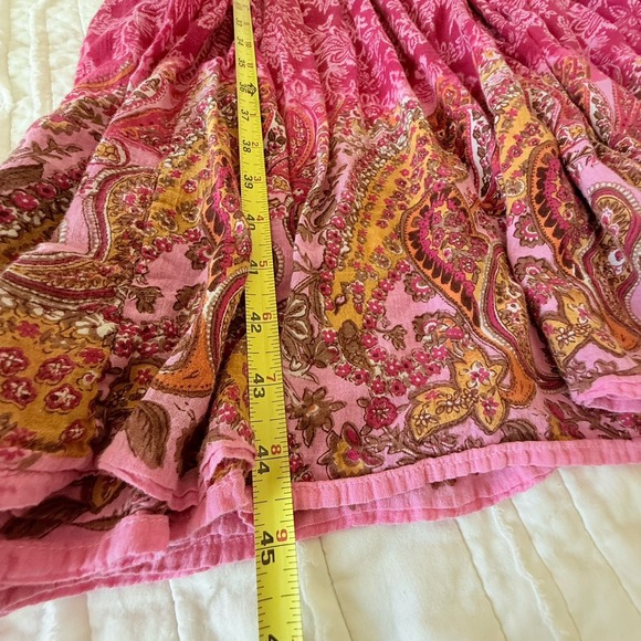 House Dress Cottage Women XL Pink Floral Lounge Peasant Porch Comfort VTG - Picture 9 of 9